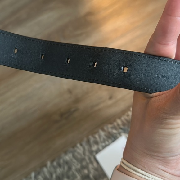 Black Leather Men's Belt - Picture 6 of 7
